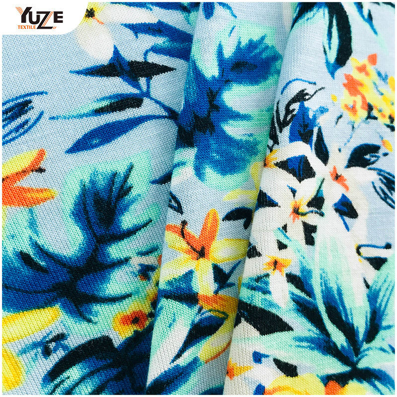 YZGTP-ES1018 Rayon Jersey Spandex Baskı