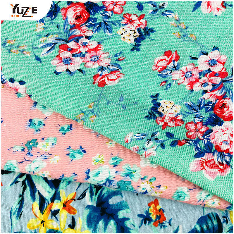 YZGTP-ES1018 Rayon Jersey Spandex Baskı