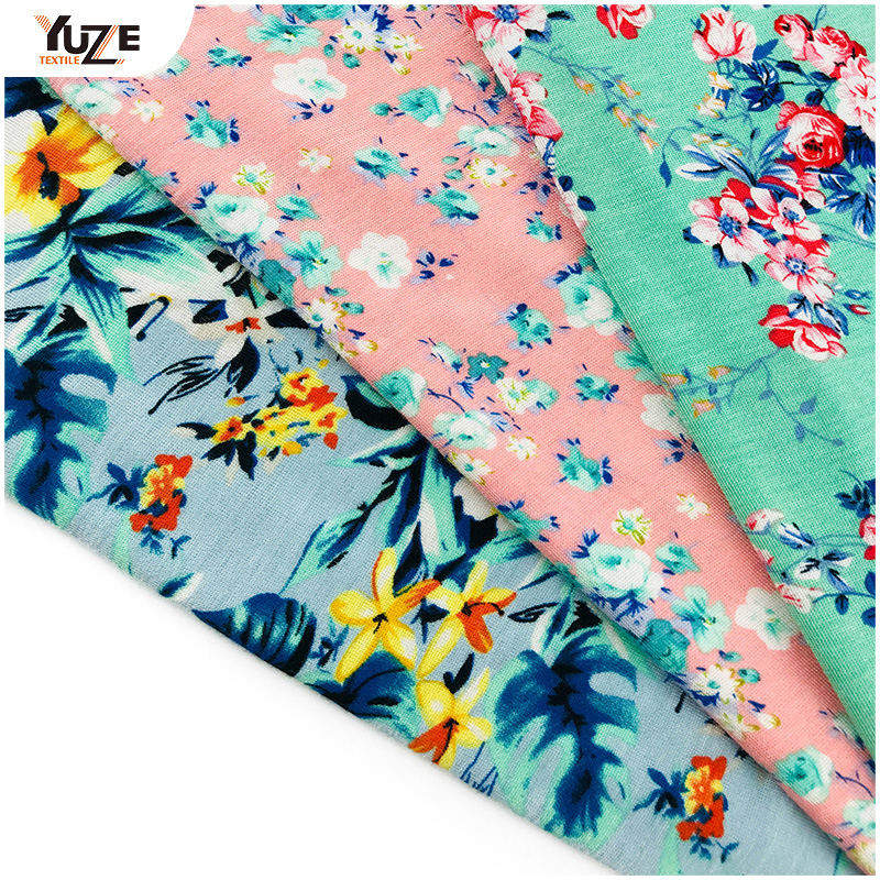 YZS15-413 Rayon Jersey Spandeks Baskı