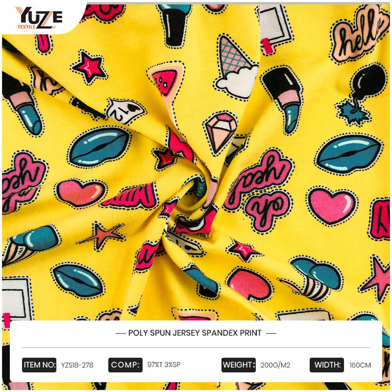 YZS18-278 Poli Döndüren Jersey SPANDEX BASKI