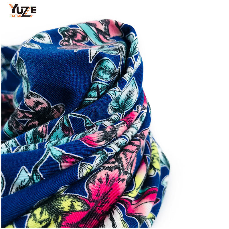 YZS18-417 Poly Spun Jersey Spandex Baskı