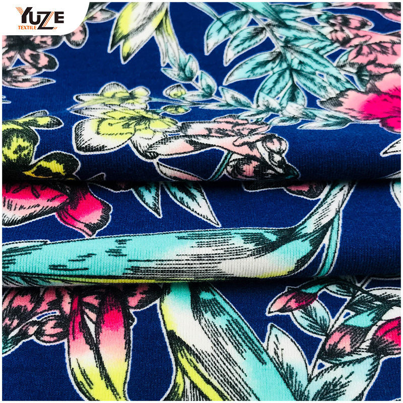 YZS18-417 Poly Spun Jersey Spandex Baskı