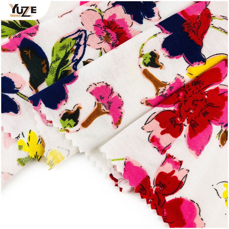 YZS18-455 Poli Dönen Jersey Spandex Baskı