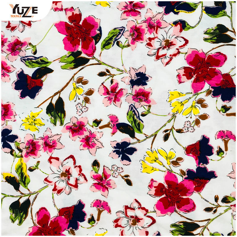 YZS18-455 Poli Dönen Jersey Spandex Baskı