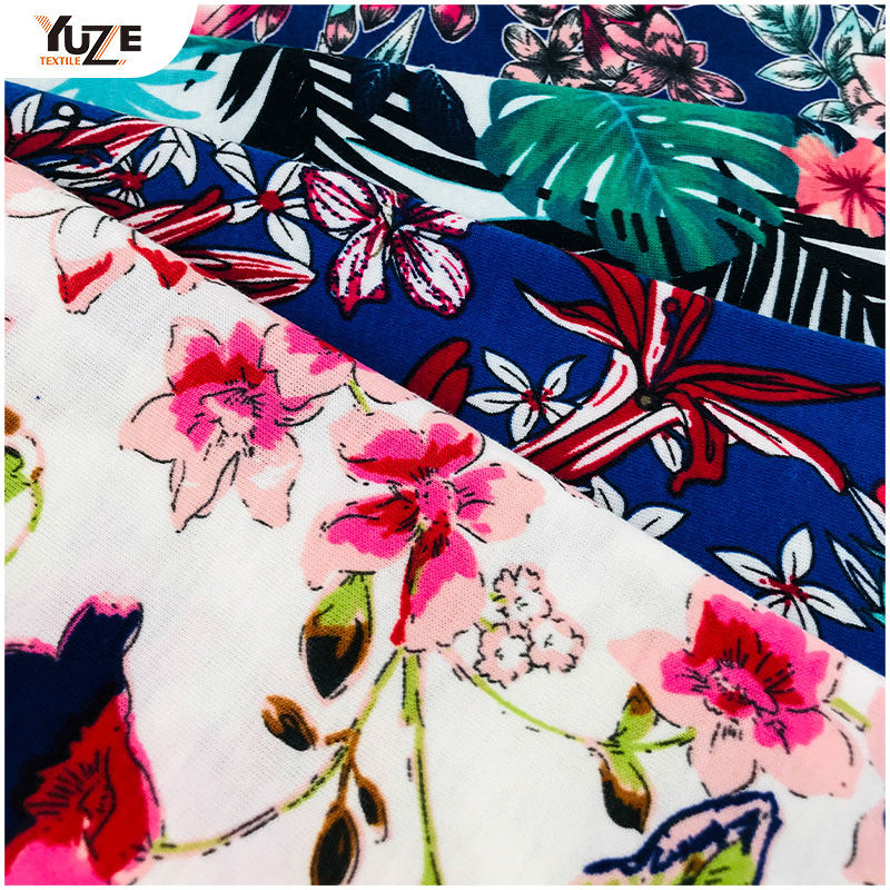 YZS18-539 Poly Spun Jersey Spandex Baskı