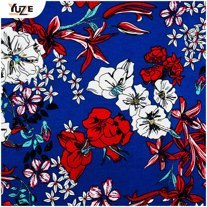 YZS18-539 Poly Spun Jersey Spandex Baskı