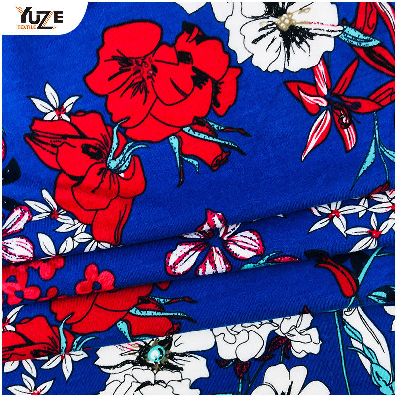 YZS18-539 Poly Spun Jersey Spandex Baskı