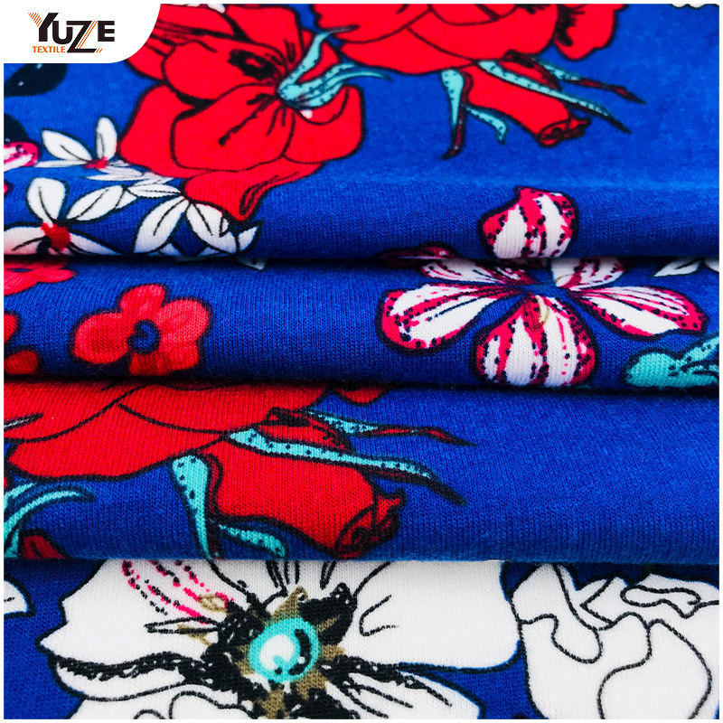 YZS18-539 Poly Spun Jersey Spandex Baskı