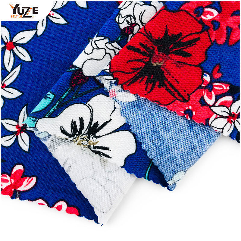 YZS18-539 Poly Spun Jersey Spandex Baskı