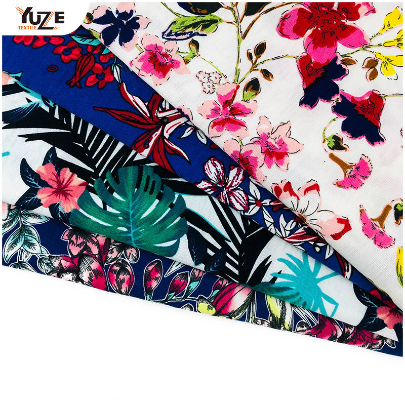 YZS18-701 Poly Spun Jersey Spandex Baskı