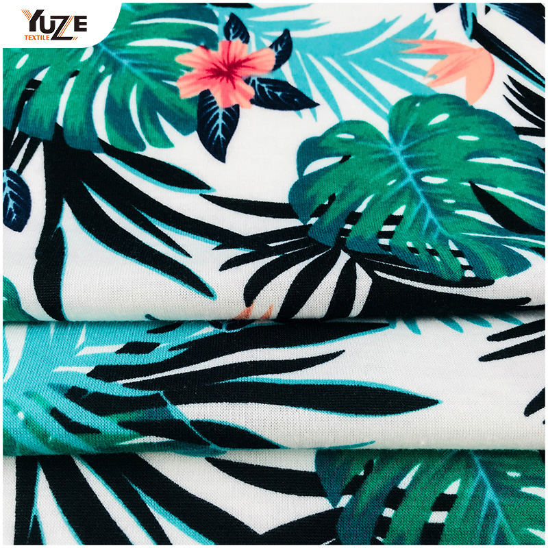 YZS18-701 Poly Spun Jersey Spandex Baskı