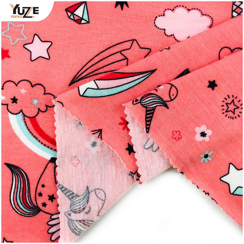 YZS18-775 Poly Spun Jersey Spandex Baskı