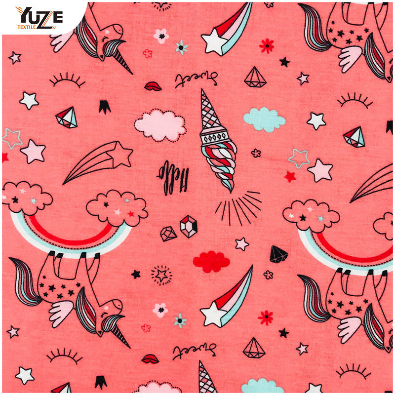 YZS18-775 Poly Spun Jersey Spandex Baskı