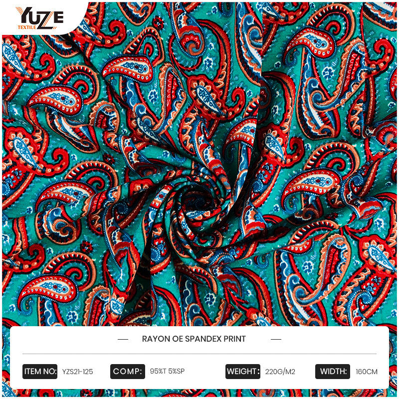 YZS21-125 Rayon OE SPANDEX Baskı