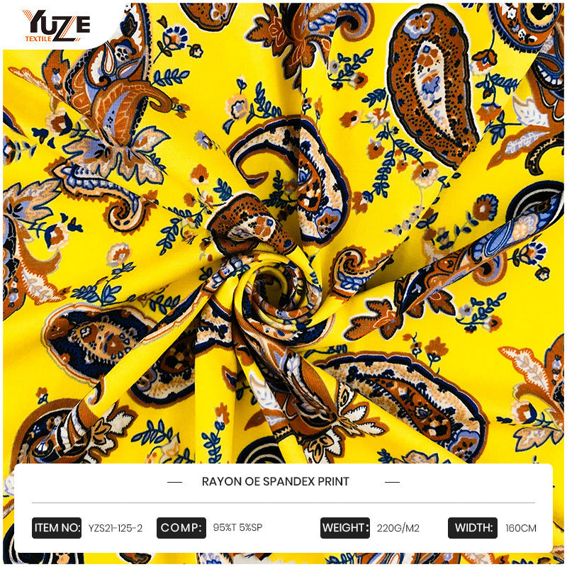 YZS21-125-2 Rayon OE SPANDEX Baskı
