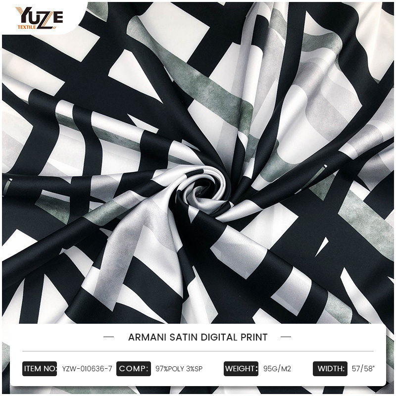 YZW-010636-7 Armani Saten Dijital Baskı