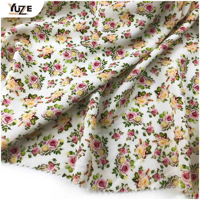 YZW-020612-17 Rayon Poplin Dijital Baskı