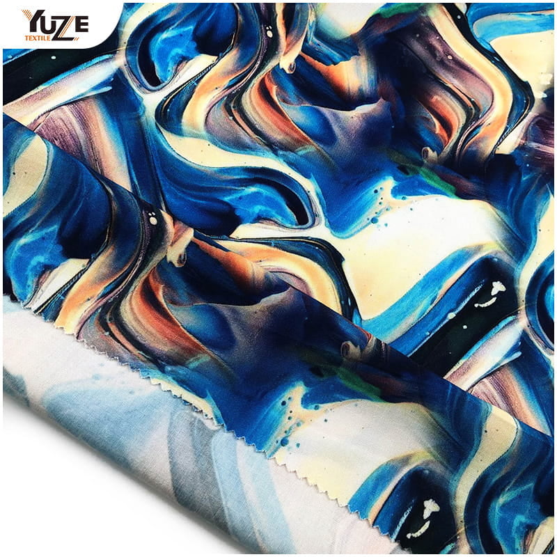 YZW-020612-21 Rayon Poplin Dijital Baskı