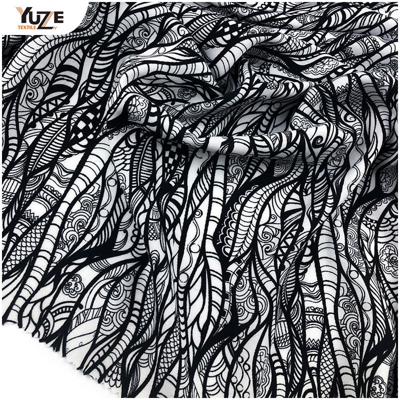 YZW-020612-33 Rayon Poplin Dijital Baskı