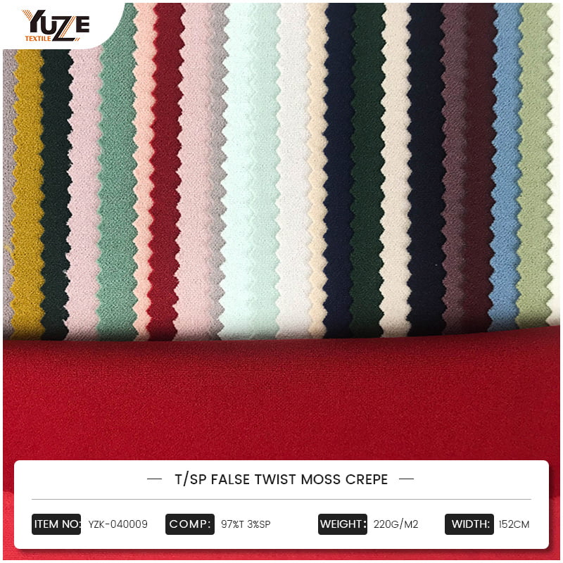 YZK-040009 T/SP Yanlış Twist Moss Crepe