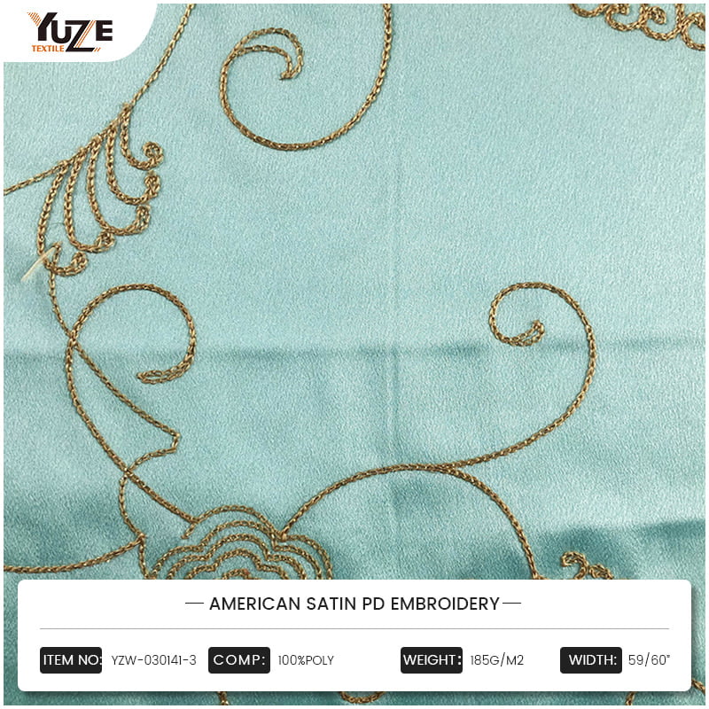 YZW-030141-3 Amerikan Satin PD Nakış YZW-030141-3 Amerikan Satin PD Nakış