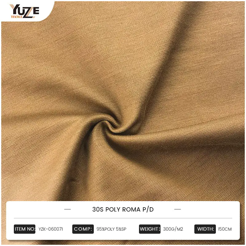 YZK-060071 30S Polyester Roman P/D Kumaşı: Hem şık ve fonksiyonel üst düzey bir kumaş oluşturmak için dayanıklılık ve konforun birleştirilmesi